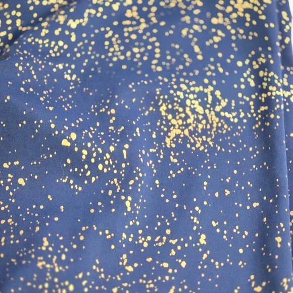 Zyia Acive Blue Gold Leggings Lightweight Womens Size 6/8 - Picture 8 of 9